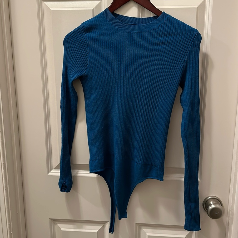 Blue Bodysuit Sweater Size Small (4-6)